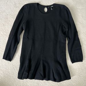 Aqua 100% Cashmere Peplum Sweater